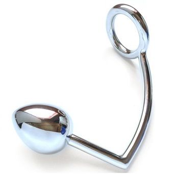 Metal Hard-Anello con gancio anale 45mm · Accessori BDSM