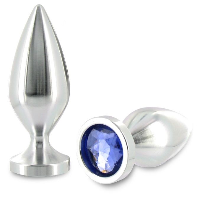 Metal Hard-Anale Plug Alluminio Crystal Colore Medio 8.89 cm