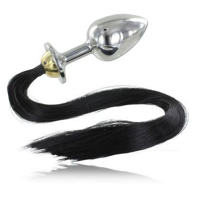 Metal Hard-Plug anale in Acciaio con Coda 8.89CM-Waterproof · Accessori BDSM