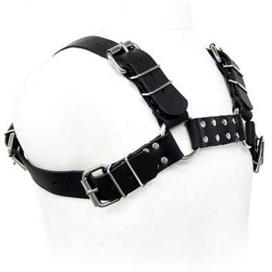 Leather Body-Imbracatura Black Bull Cane in Pelle per Uomo · Accessori BDSM