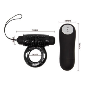 Baile For Him-Anello vibrante con telecomando Nero 20V-12 velocità 12 Baile For Him-Anello vibrante con telecomando Nero 20V-12 velocità · Anelli & Guaine per pene (imaginea 5)