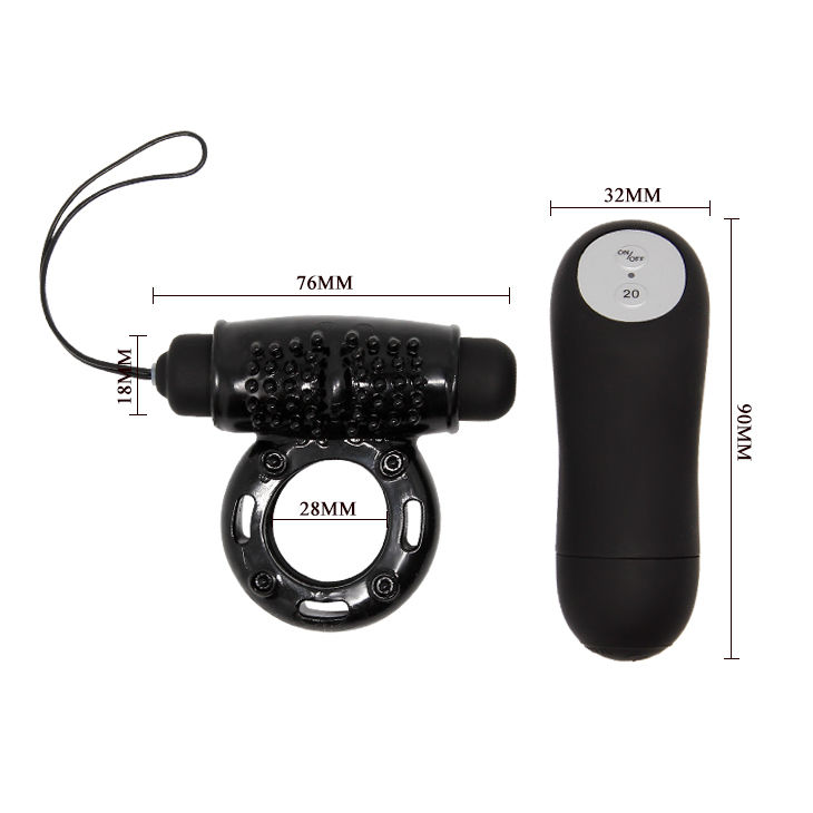 Baile For Him-Anello vibrante con telecomando Nero 20V-12 velocità 5 Baile For Him-Anello vibrante con telecomando Nero 20V-12 velocità · Anelli & Guaine per pene (imaginea 5)
