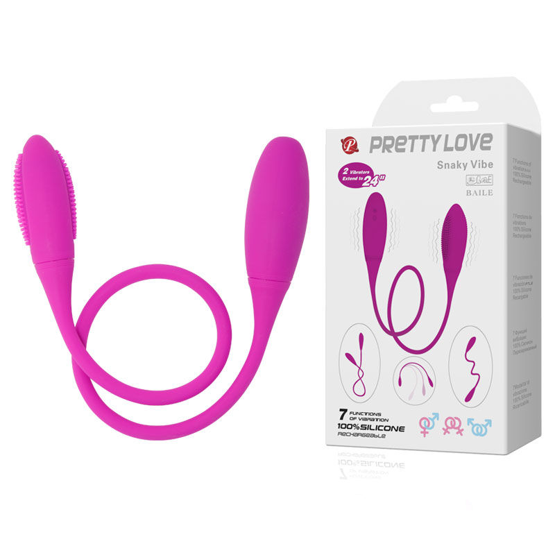 High Tech-Snaky Deluxe Vibrator 7 V-Silicone, 7 velocità 2 High Tech-Snaky Deluxe Vibrator 7 V-Silicone, 7 velocità — PRETTY LOVE · Vibratori (imaginea 2)