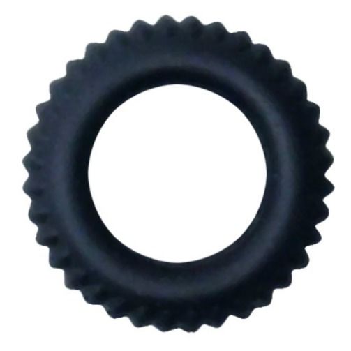 Baile For Him-Titanio Cockring Nero 1.9 Cm-Silicone