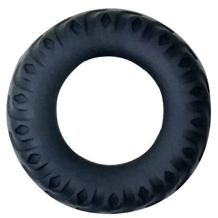 Baile For Him-Titanio Anello fallico Nero Verde 2 Cm-Silicone
