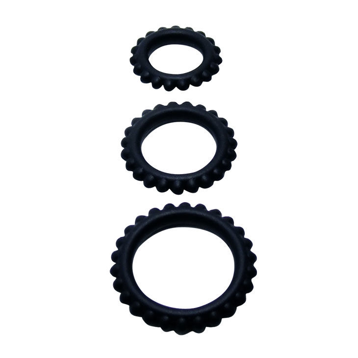 Baile For Him-Titanio Set 3PCS Anello Pene Nero 2.8 + 2.4 + 1.9 cm 4 Baile For Him-Titanio Set 3PCS Anello Pene Nero 2.8 + 2.4 + 1.9 cm · Anelli & Guaine per pene (imaginea 4)