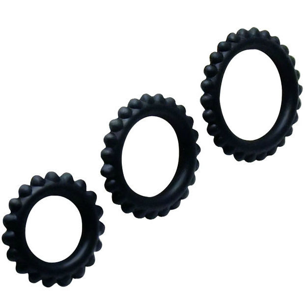 Baile For Him-Titanio Set 3PCS Anello Pene Nero 2.8 + 2.4 + 1.9 cm 1 Baile For Him-Titanio Set 3PCS Anello Pene Nero 2.8 + 2.4 + 1.9 cm · Anelli & Guaine per pene
