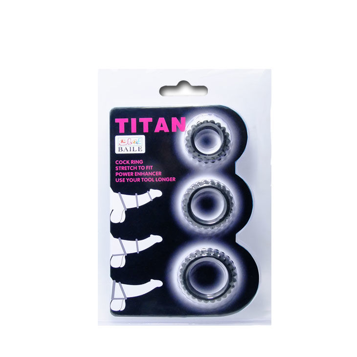Baile For Him-Titanio Set 3PCS Anello Pene Nero 2.8 + 2.4 + 1.9 cm 2 Baile For Him-Titanio Set 3PCS Anello Pene Nero 2.8 + 2.4 + 1.9 cm · Anelli & Guaine per pene (imaginea 2)