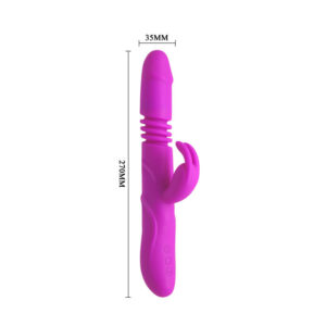 High Tech-Ward Rabbit Up & Down-Silicone, 12 velocità, Ricaricabile — PRETTY LOVE · Vibratori (imaginea 5)