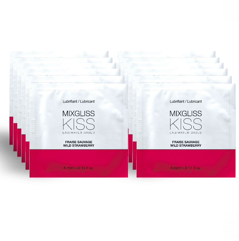 Mixgliss-Lubrificante a base d'acqua Sapore Fragole 12 Dosi Uniche 4