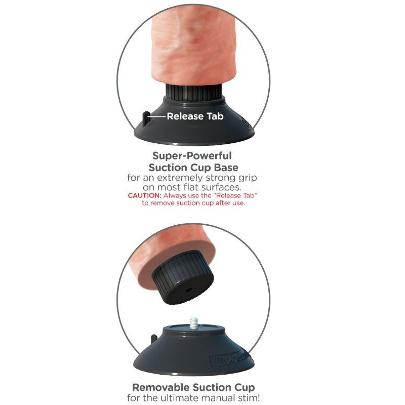 King Cock-Vibratore Realist 15,2 cm con Ventosa — PIPEDREAMS · Vibratori (imaginea 5)