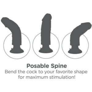 King Cock-Vibratore Realist 15,2 cm con Ventosa — PIPEDREAMS · Vibratori (imaginea 3)