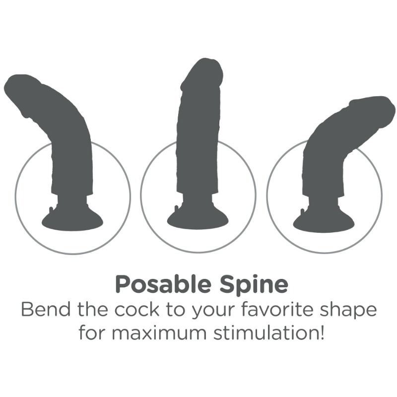 King Cock-Vibratore Realist 15,2 cm con Ventosa 3 King Cock-Vibratore Realist 15,2 cm con Ventosa — PIPEDREAMS · Vibratori (imaginea 3)