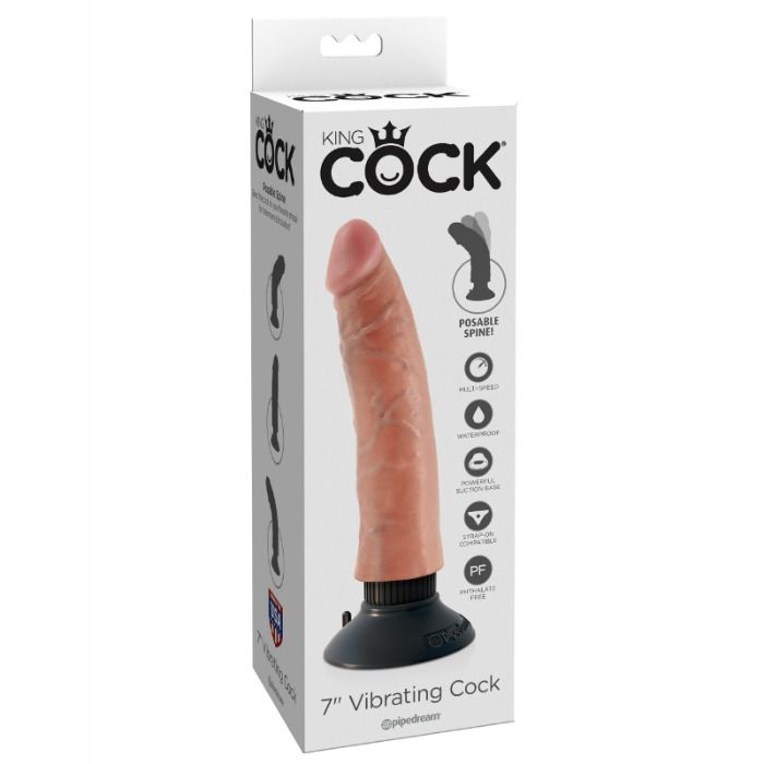 King Cock-17.78 cm Vibrator Pene Realist Flesh-Waterproof 7 King Cock-17.78 cm Vibrator Pene Realist Flesh-Waterproof — PIPEDREAMS · Vibratori (imaginea 7)