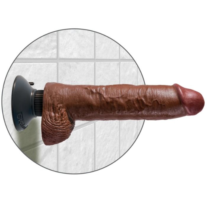 King Cock-25.5 Cm Vibratore Realistico con Testicoli Marrone-Waterproof 2 King Cock-25.5 Cm Vibratore Realistico con Testicoli Marrone-Waterproof — PIPEDREAMS · Vibratori (imaginea 2)