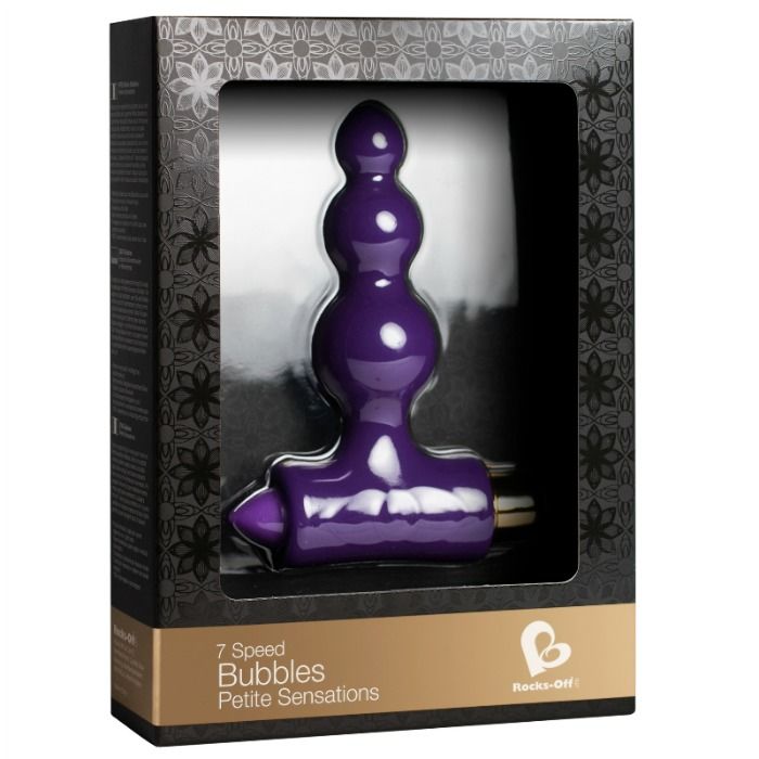 Rocks-Stimolatore anale a bolle piccole - Lilla-Silicone, 3 velocità — ROCKS-OFF · Giocattoli anali (immagine 2)