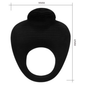 For Him-Thimble Anello Vibratore Nero-Silicone 12 For Him-Thimble Anello Vibratore Nero-Silicone — PRETTY LOVE · Anelli & Guaine per pene (imaginea 4)