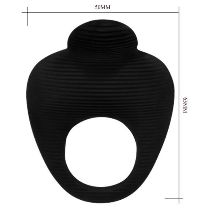 For Him-Thimble Anello Vibratore Nero-Silicone 4 For Him-Thimble Anello Vibratore Nero-Silicone — PRETTY LOVE · Anelli & Guaine per pene (imaginea 4)