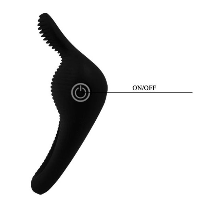 For Him-Thimble Anello Vibratore Nero-Silicone 5 For Him-Thimble Anello Vibratore Nero-Silicone — PRETTY LOVE · Anelli & Guaine per pene (imaginea 5)
