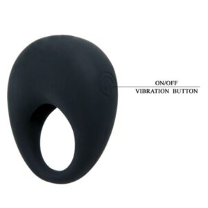 For Him-Trap Anello Vibratore Nero-Silicone — PRETTY LOVE · Anelli & Guaine per pene (immagine 6)