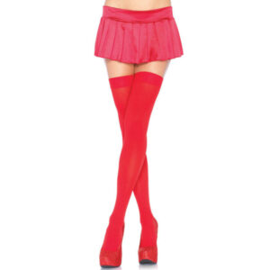 Leg Avenue Hosiery-Calze Sulle Ginocchia Nylon Rosso · Lingerie sexy donna