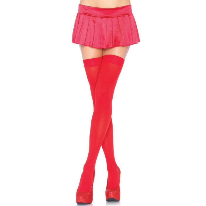Leg Avenue Hosiery-Calze Sulle Ginocchia Nylon Rosso 1 Leg Avenue Hosiery-Calze Sulle Ginocchia Nylon Rosso · Lingerie sexy donna