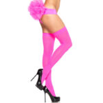 Leg Avenue Hosiery-Calze Sulle Ginocchia Nylon Neon Rosa · Lingerie sexy donna