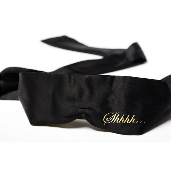 Bijoux Indiscrets-Shhh Maschera di Satin con Messaggi-Silenziosi · Bondage & Manette