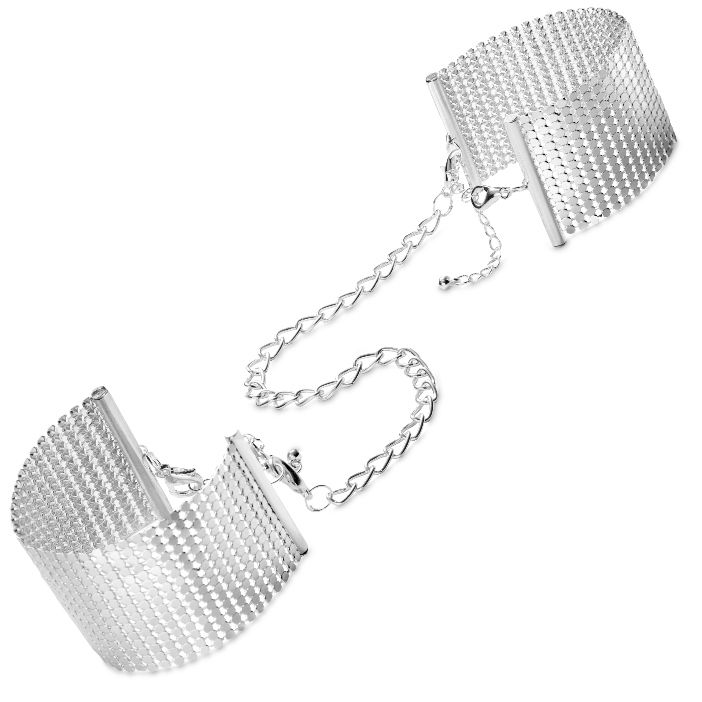 Bijoux Desire Metallique-Desiderio Metallico Manette Metalliche Argento 1 Bijoux Desire Metallique-Desiderio Metallico Manette Metalliche Argento — BIJOUX INDISCRETS · Accessori lingerie