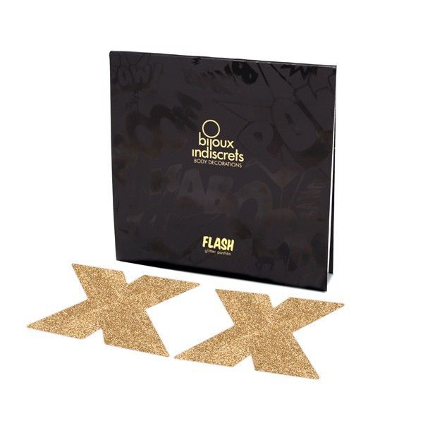 Bijoux Flash Collection-Indiscrets Flash Cross Gold Copertura — BIJOUX INDISCRETS · Accessori lingerie (imaginea 3)