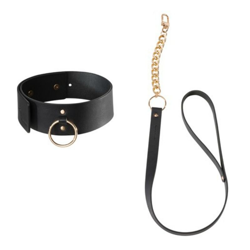 Bijoux Maze-Maze - Collana Nero con guinzaglio in poliuretano — BIJOUX INDISCRETS · Bondage & Manette (immagine 6)