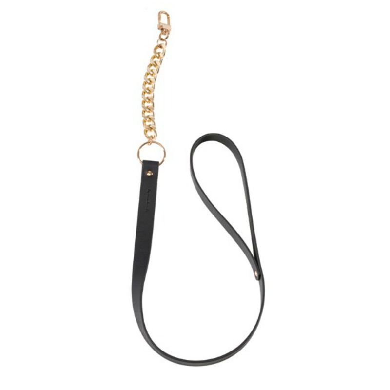 Bijoux Maze-Maze - Collana Nero con guinzaglio in poliuretano — BIJOUX INDISCRETS · Bondage & Manette (immagine 3)