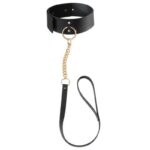 Bijoux Maze-Maze - Collana Nero con guinzaglio in poliuretano — BIJOUX INDISCRETS · Bondage & Manette