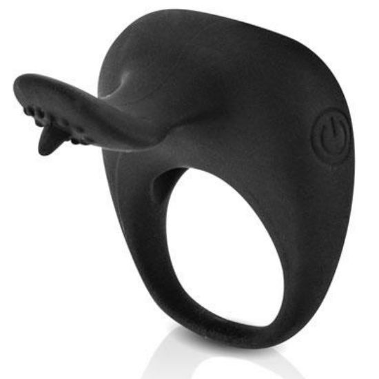 For Him-Thimble Anello Vibratore Nero-Silicone 7 For Him-Thimble Anello Vibratore Nero-Silicone — PRETTY LOVE · Anelli & Guaine per pene (imaginea 7)