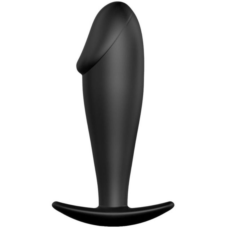 Anal Toys-Anale Plug Forma Pene Silicone Nero-Waterproof