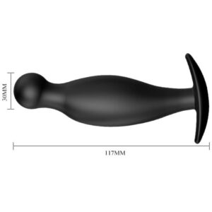 Anal Toys-Plug anale di Silicone 11.7 Cm, Nero-Waterproof — PRETTY LOVE · Accessori BDSM (imaginea 4)