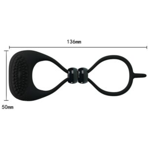 For Him-Anello doppio per pene e testicoli-silicone — PRETTY LOVE · Anelli & Guaine per pene (immagine 6)
