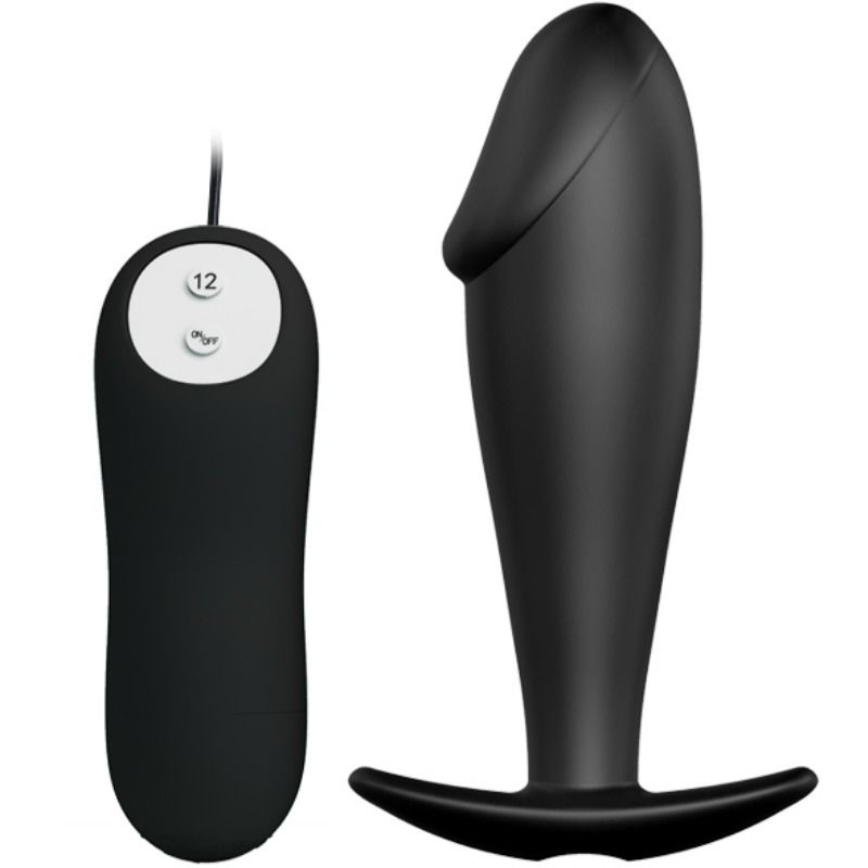 Remote Control-Plug anale di Silicone, Forma del Pene e 12 modalità 1 Remote Control-Plug anale di Silicone, Forma del Pene e 12 modalità — PRETTY LOVE · Accessori BDSM