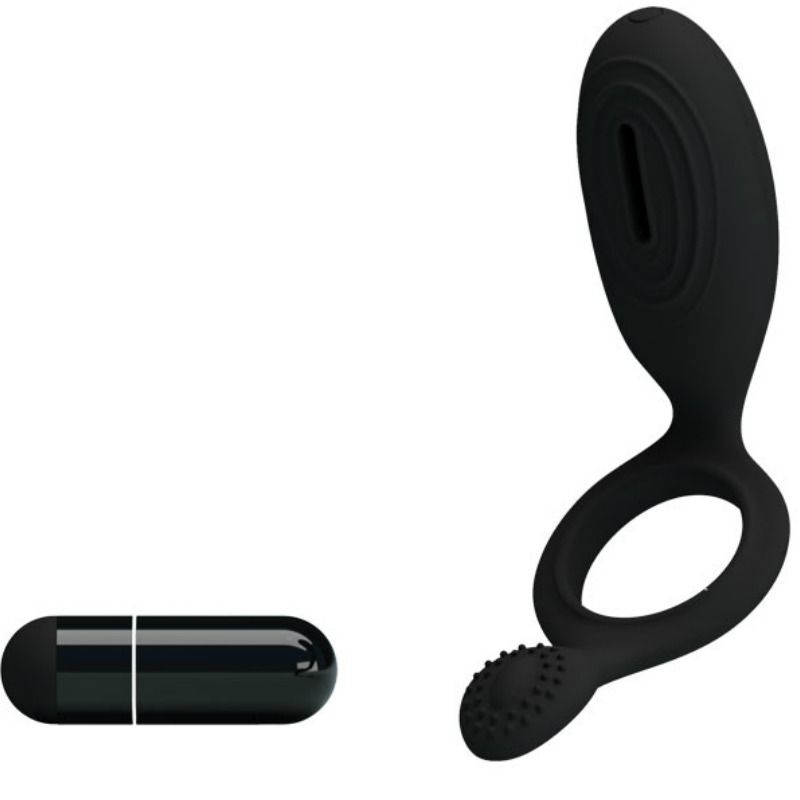 For Him-Ethel Anello Vibratore con Stimolatore-Silicone 2 For Him-Ethel Anello Vibratore con Stimolatore-Silicone — PRETTY LOVE · Anelli & Guaine per pene (imaginea 2)