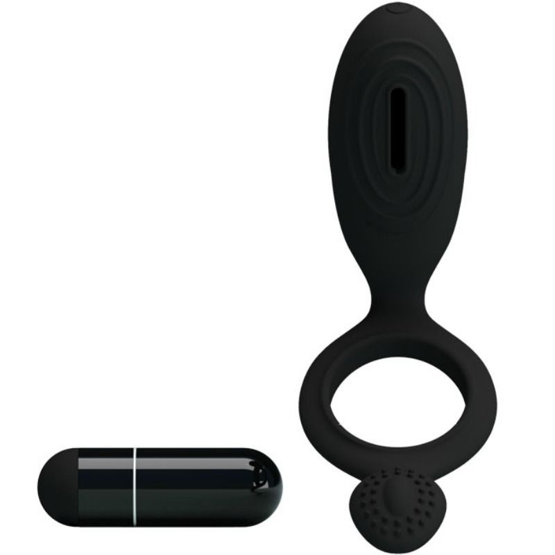 For Him-Ethel Anello Vibratore con Stimolatore-Silicone — PRETTY LOVE · Anelli & Guaine per pene (imaginea 4)