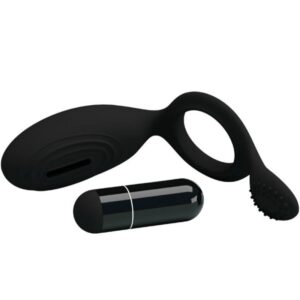 For Him-Ethel Anello Vibratore con Stimolatore-Silicone — PRETTY LOVE · Anelli & Guaine per pene (imaginea 5)