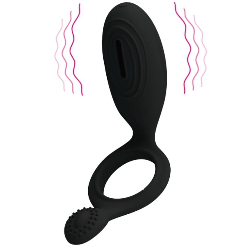 For Him-Ethel Anello Vibratore con Stimolatore-Silicone 1 For Him-Ethel Anello Vibratore con Stimolatore-Silicone — PRETTY LOVE · Anelli & Guaine per pene