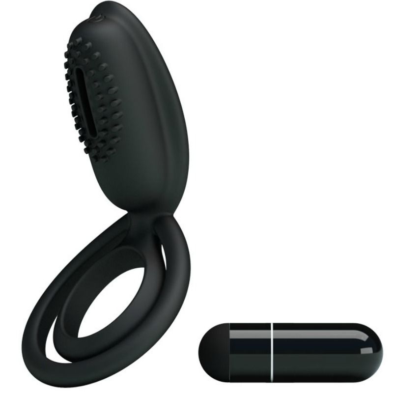 For Him-Esther Anello Vibratore con Stimolatore Clitorideo-Silicone 1 For Him-Esther Anello Vibratore con Stimolatore Clitorideo-Silicone — PRETTY LOVE · Anelli & Guaine per pene