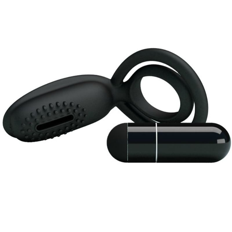 For Him-Esther Anello Vibratore con Stimolatore Clitorideo-Silicone — PRETTY LOVE · Anelli & Guaine per pene (imaginea 7)