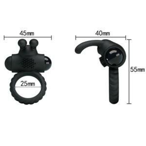 For Him-Eudora Anello Vibrante con Stimolatore-Silicone, Impermeabile 15 For Him-Eudora Anello Vibrante con Stimolatore-Silicone, Impermeabile — PRETTY LOVE · Anelli & Guaine per pene (imaginea 7)