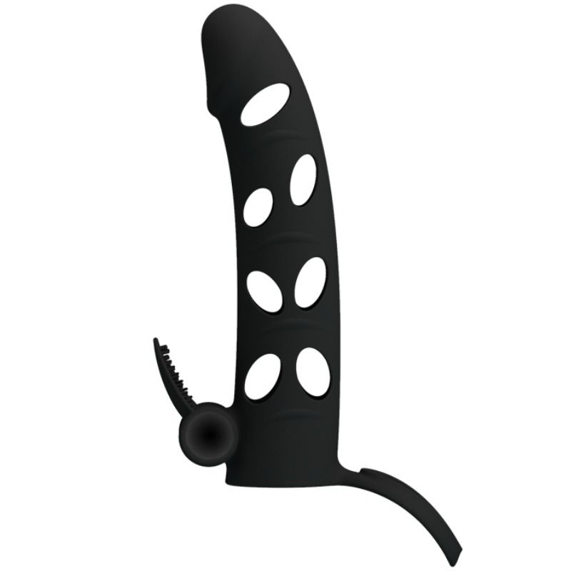 For Him-Guaina Silicone con Vibrazione 15.2 Cm-Waterproof 2 For Him-Guaina Silicone con Vibrazione 15.2 Cm-Waterproof — PRETTY LOVE · Anelli & Guaine per pene (imaginea 2)