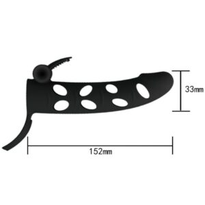 For Him-Guaina Silicone con Vibrazione 15.2 Cm-Waterproof — PRETTY LOVE · Anelli & Guaine per pene (imaginea 5)