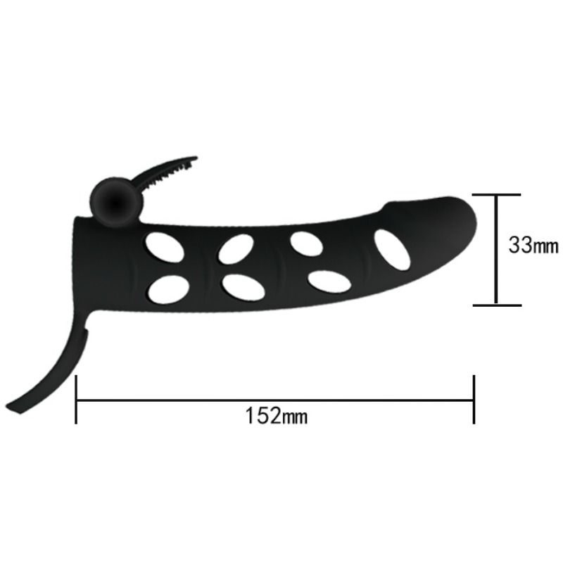 For Him-Guaina Silicone con Vibrazione 15.2 Cm-Waterproof — PRETTY LOVE · Anelli & Guaine per pene (imaginea 5)