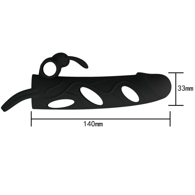 For Him-Guaina Silicone Vibrazione 14 cm 1.0-Waterproof — PRETTY LOVE · Anelli & Guaine per pene (imaginea 7)