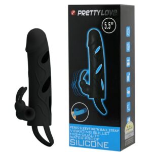 For Him-Guaina Silicone Vibrazione 14 cm 1.0-Waterproof — PRETTY LOVE · Anelli & Guaine per pene (imaginea 8)